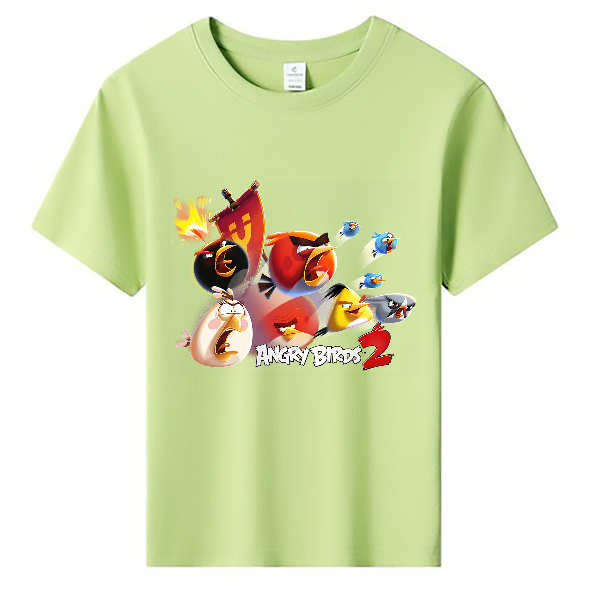 （画像用） Angry Birds アングリーバード 綿100％キッズTシャツ（フロントプリント）
